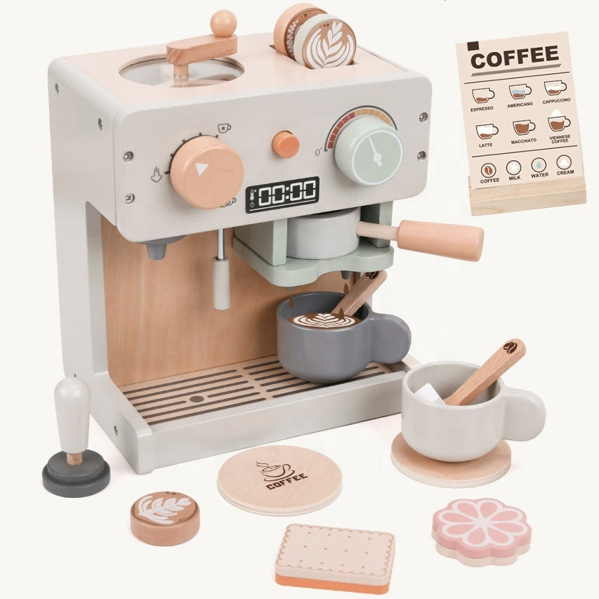 Wooden Coffee Maker Play Set