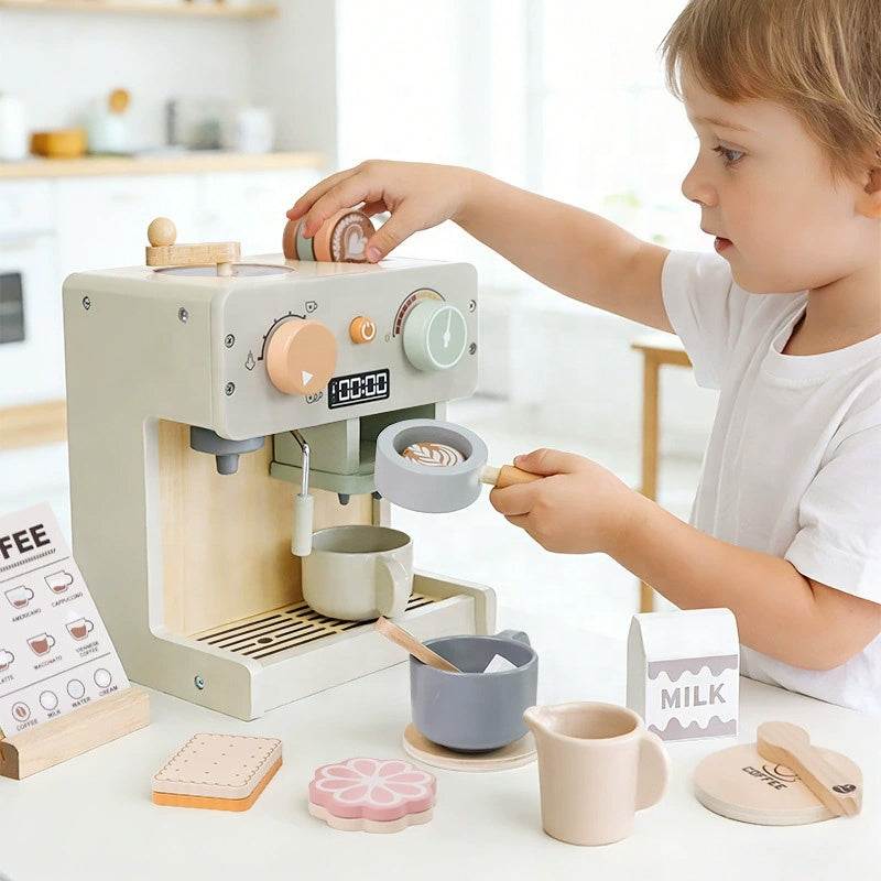 Wooden Coffee Maker Play Set