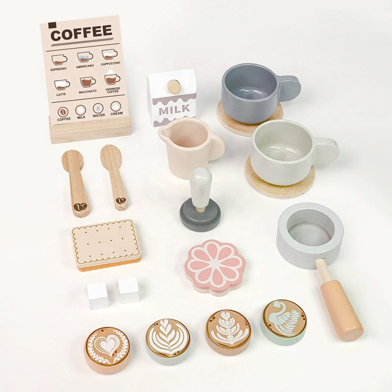 Wooden Coffee Maker Play Set