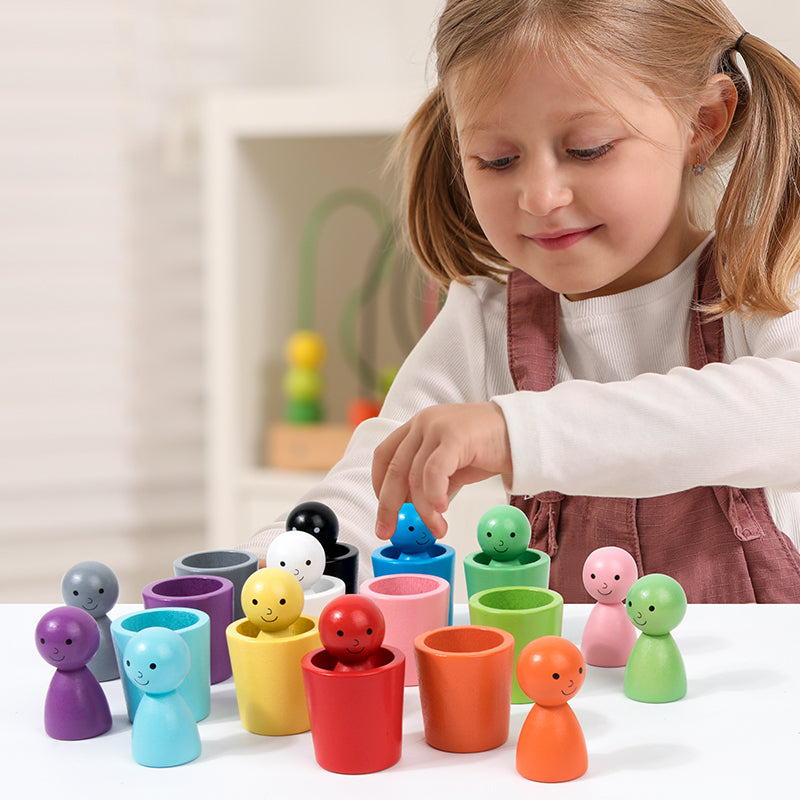 Colour Sorting Cups & Peg Dolls