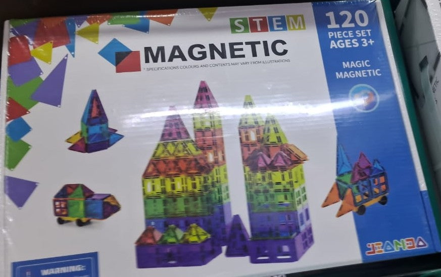 Magnetic building tiles, 120 pcs box