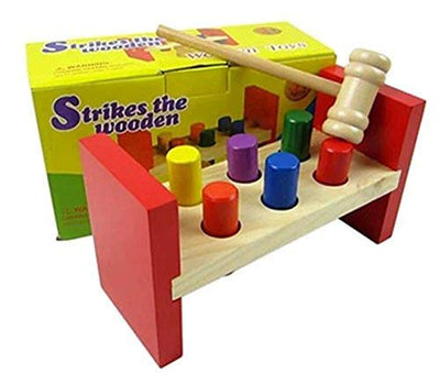 Wooden Pound-a-Peg Bench