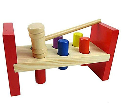 Wooden Pound-a-Peg Bench
