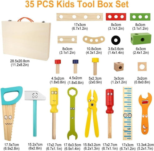 Wooden Toolbox Building Set
