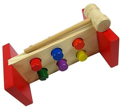 Wooden Pound-a-Peg Bench