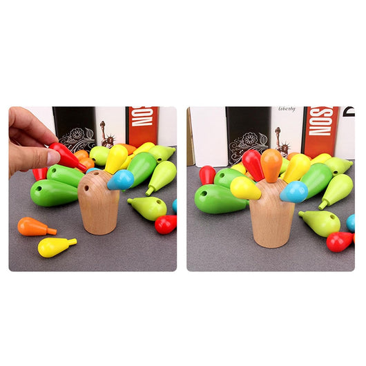 Wooden Cactus Balancing Blocks