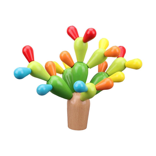 Wooden Cactus Balancing Blocks