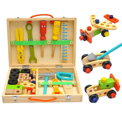 Wooden Toolbox Building Set