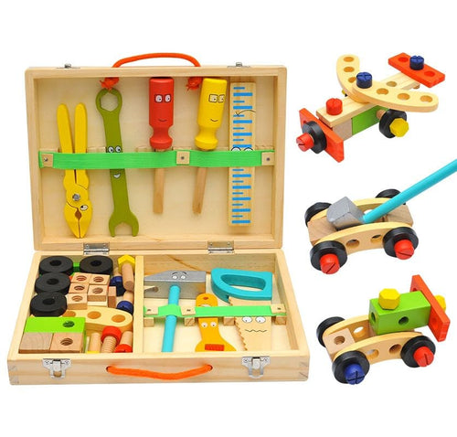 Wooden Toolbox Building Set