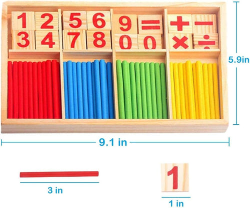 Wooden Counting Sticks & Number Blocks