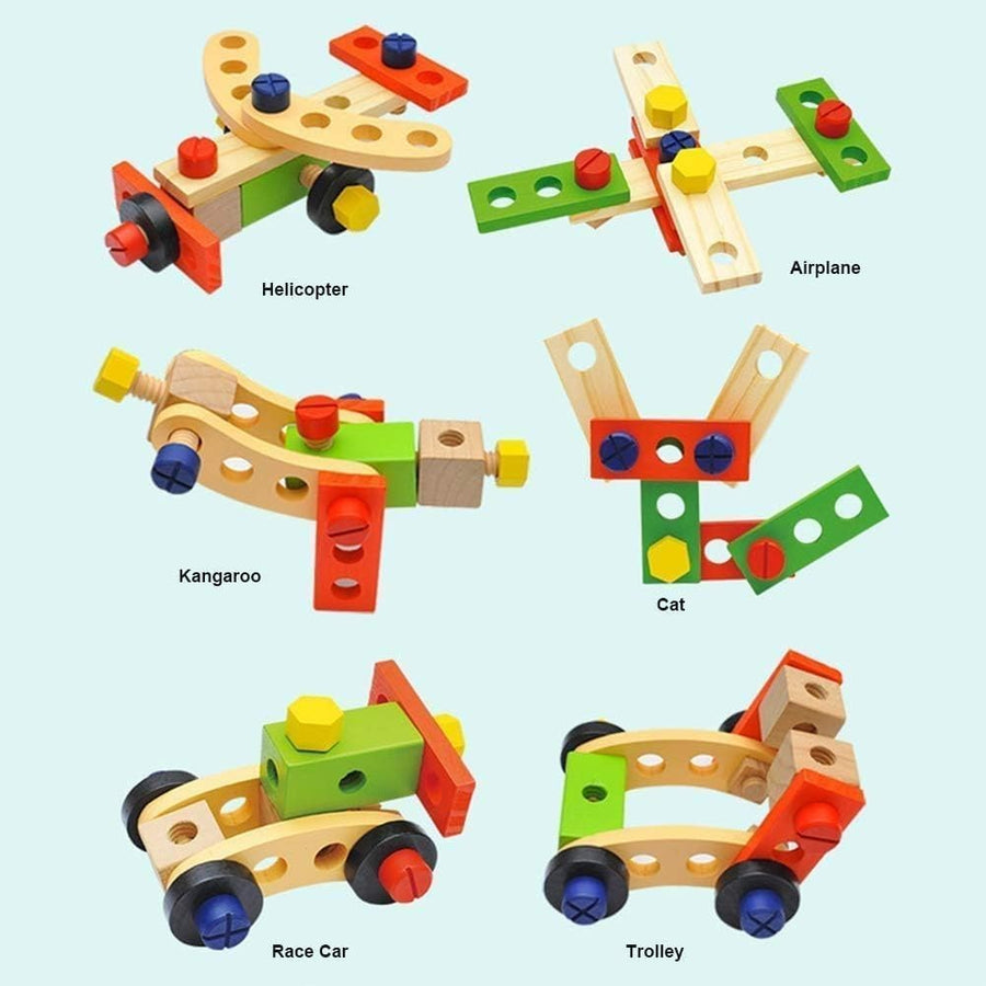 Wooden Toolbox Building Set