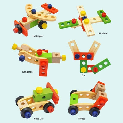 Wooden Toolbox Building Set