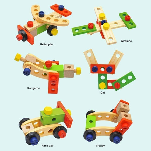 Wooden Toolbox Building Set