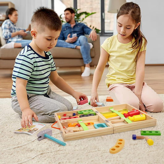 Wooden Toolbox Building Set