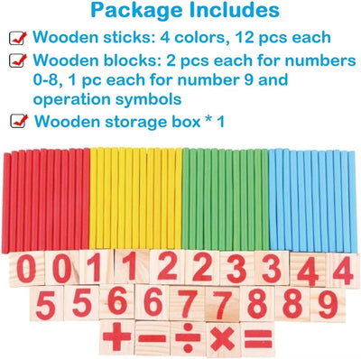 Wooden Counting Sticks & Number Blocks