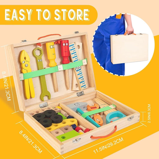Wooden Toolbox Building Set