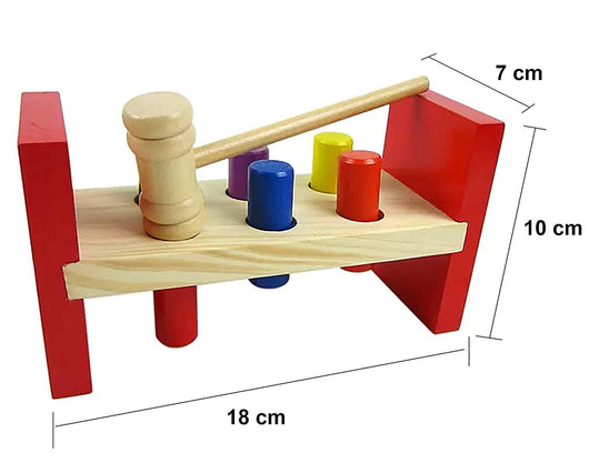Wooden Pound-a-Peg Bench