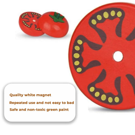 Wooden Vegetable Basket Cutting Set (14 pcs)