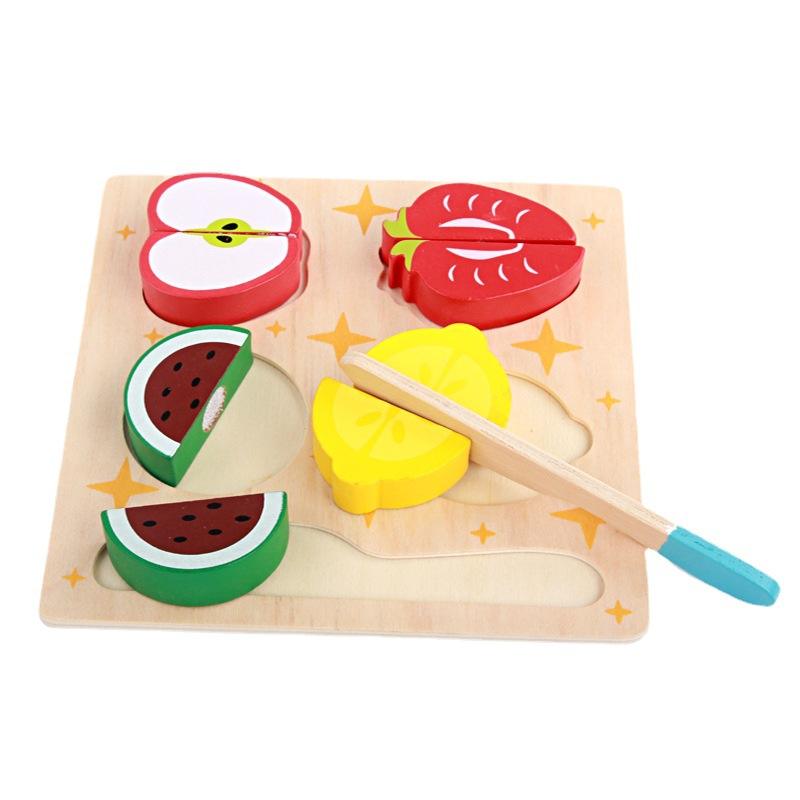 Wooden Sandwich Cutting Puzzles for Kids Ages 1-5 Years Old: Fruit Toddler Puzzles, Learning Toys, Educational Gift for Kids