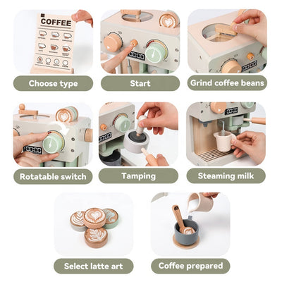 Wooden Coffee Maker Play Set