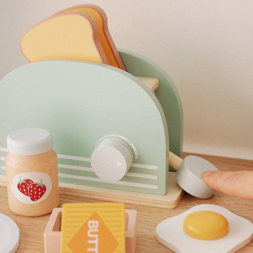 Wooden Toaster & Breakfast Play Set