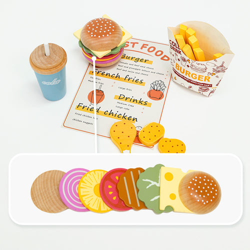 Burger & Fries Play Food Set