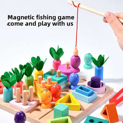 Sets of Columns 4-in-1 Wooden Activity Board