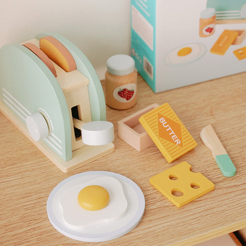 Wooden Toaster & Breakfast Play Set