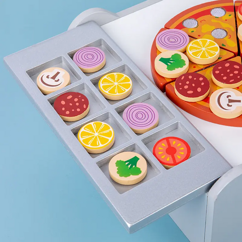 Wooden Pizza & Oven Play Set