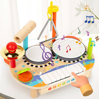 Wooden Music Table – Drum & Xylophone