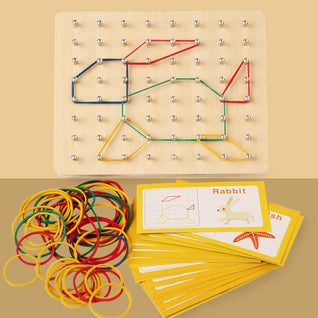 Geoboard with Rubber Bands & Pattern Cards