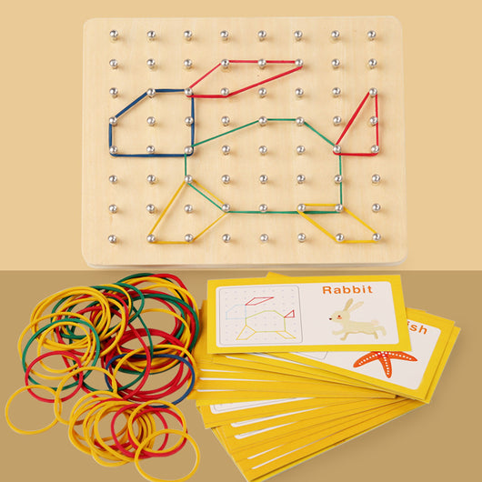 Geoboard with Rubber Bands & Pattern Cards