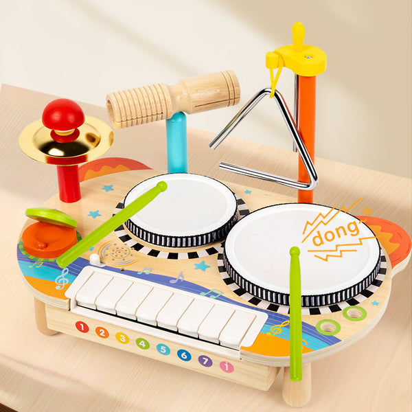 Wooden Music Table – Drum & Xylophone