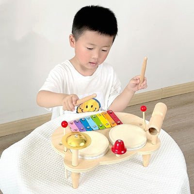 Baby Safe Birthday Gift Colorful Xylophone Musical Instrument Kids Drum Set for Toddler
