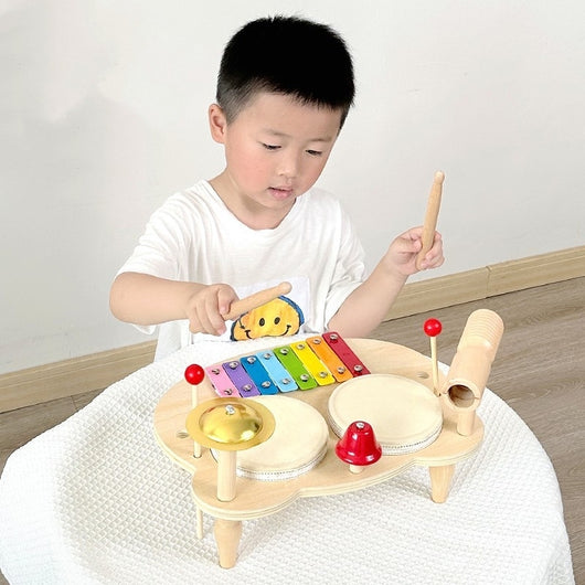 Baby Safe Birthday Gift Colorful Xylophone Musical Instrument Kids Drum Set for Toddler