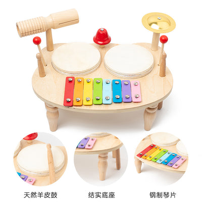 Baby Safe Birthday Gift Colorful Xylophone Musical Instrument Kids Drum Set for Toddler