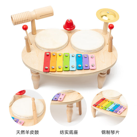Baby Safe Birthday Gift Colorful Xylophone Musical Instrument Kids Drum Set for Toddler