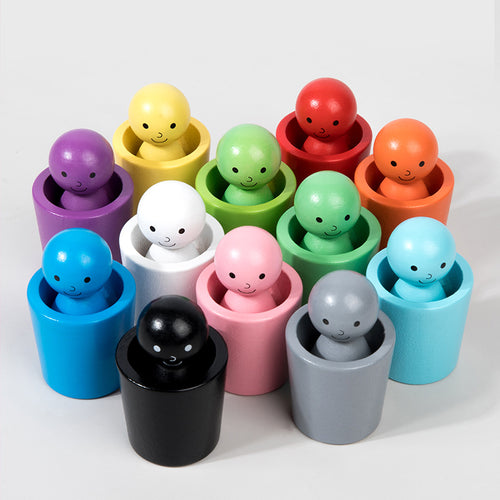 Colour Sorting Cups & Peg Dolls