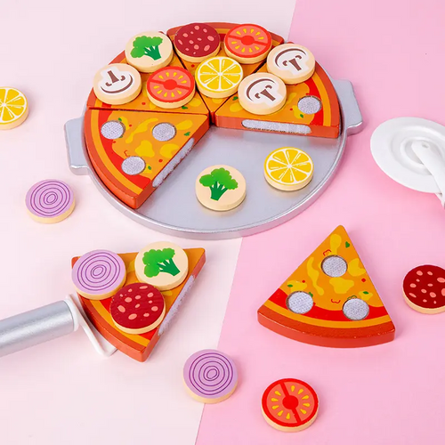 Wooden Pizza & Oven Play Set