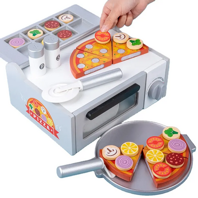 Wooden Pizza & Oven Play Set