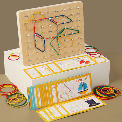 Geoboard with Rubber Bands & Pattern Cards
