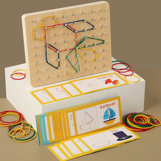Geoboard with Rubber Bands & Pattern Cards