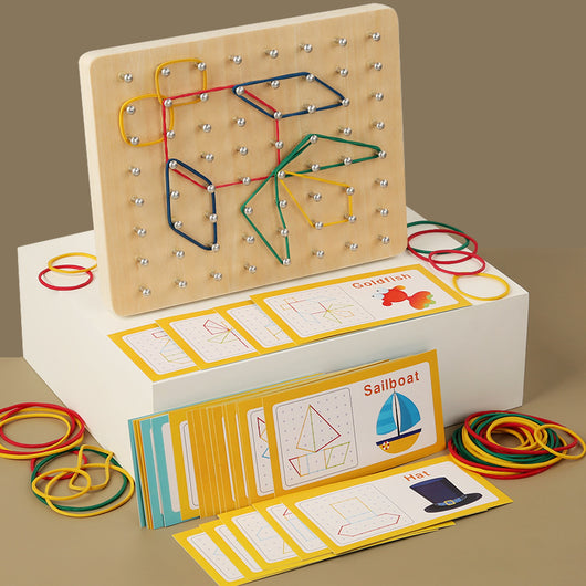 Geoboard with Rubber Bands & Pattern Cards