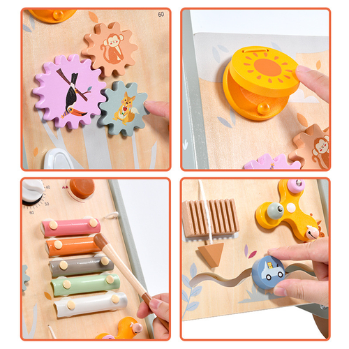 Wooden Baby Walker & Activity Trolley