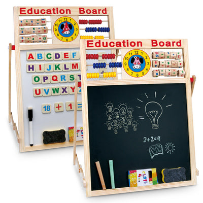 Wooden Standing Easel & Chalkboard