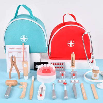 Wooden Doctor's Bag Play Set