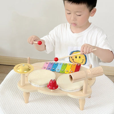 Baby Safe Birthday Gift Colorful Xylophone Musical Instrument Kids Drum Set for Toddler