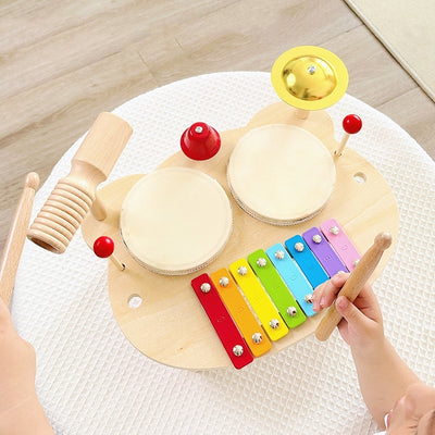 Baby Safe Birthday Gift Colorful Xylophone Musical Instrument Kids Drum Set for Toddler
