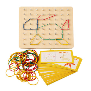 Geoboard with Rubber Bands & Pattern Cards