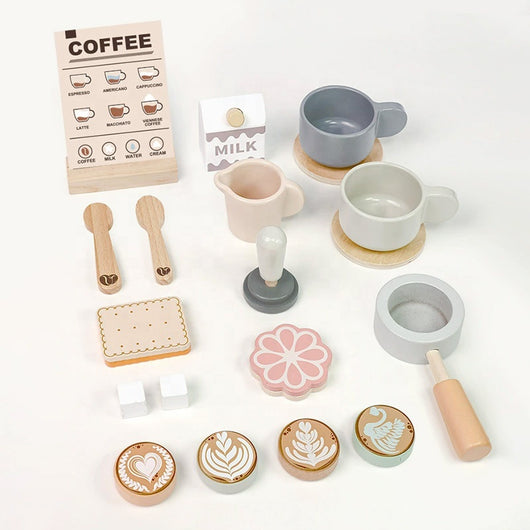 Wooden Coffee Maker Play Set